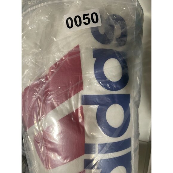 Adidas Mens 2XL Two-Tone Hooded Sweatshirt White With Red & Blue Logo - Picture 8 of 14